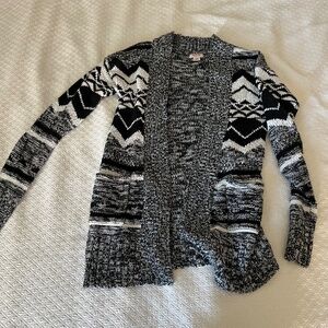 Cardigan sweater, black and white, size small, Mossimo brand